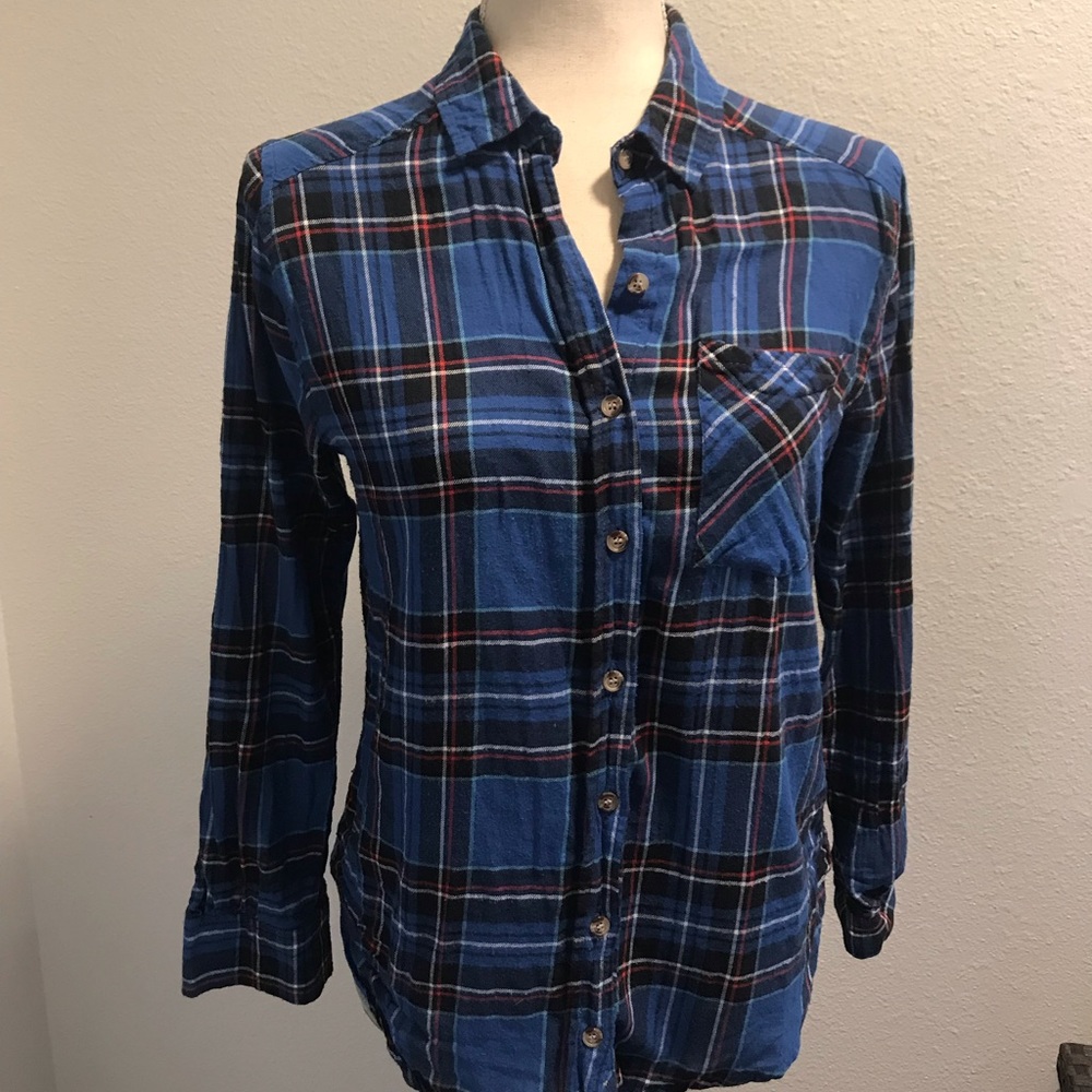 Blue ‘Flannel’ Plaid Shirt